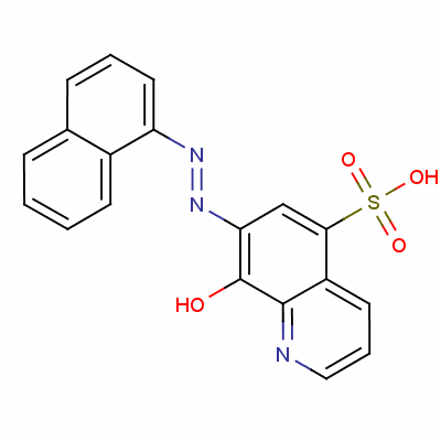7-(1-萘基偶氮)-8-羟基喹啉-5-磺酸结构式_50539-65-6结构式