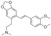 6-(3,4-二甲氧基-反式-苯乙烯)-N,N-二甲基-1,3-苯并二氧杂环戊烯-5-乙胺结构式_50657-26-6结构式