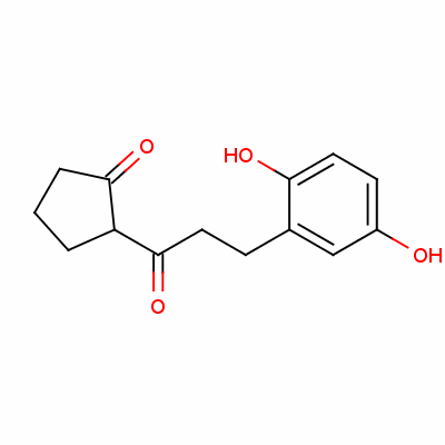 2-[3-(2,5-二羟基苯基)-1-氧代丙基]环戊烷-1-酮结构式_50714-97-1结构式