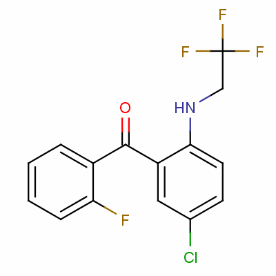 [5-氯-2-[(2,2,2-三氟乙基)氨基]苯基] 2-氟苯酮结构式_50939-39-4结构式