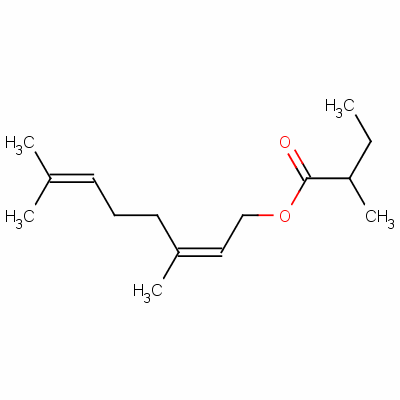 (Z)-3,7-二甲基辛-2,6-二烯基 2-甲基丁酸酯结构式_51117-19-2结构式