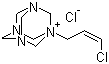 1-(顺式-3-氯烯丙基)-3,5,7-三氮杂-1-氮阳离子金刚烷氯化物结构式_51229-78-8结构式