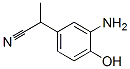 Benzeneacetonitrile,3-amino-4-hydroxy--alpha--methyl - Structure