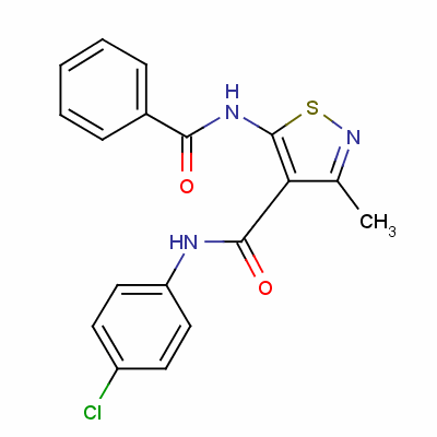 5-(苯甲酰基氨基)-n-(4-氯苯基)-3-甲基-4-异噻唑羧酰胺结构式_51287-57-1结构式