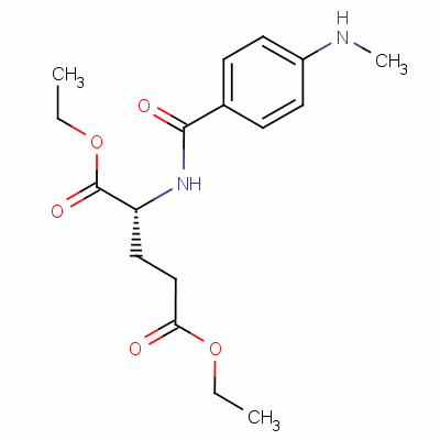N-[4-(甲基氨基)苯甲酰基]-D-谷氨二乙酯结构式_51865-66-8结构式