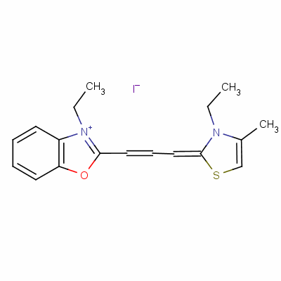 3-乙基-2-[3-(3-乙基-4-甲基-3H-噻唑-2-亚基)丙-1-烯基]苯并恶唑鎓碘化物结构式_51943-58-9结构式
