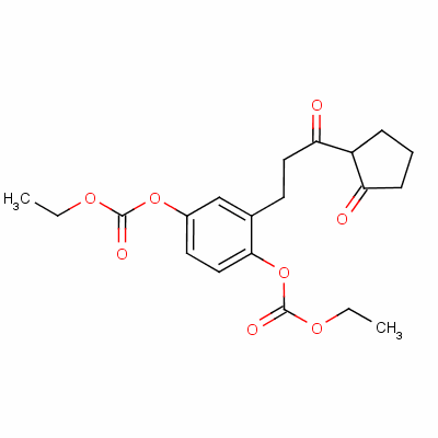 2-[3-氧代-3-(2-氧代环戊基)丙基]对亚苯基二碳酸二乙酯结构式_51943-99-8结构式