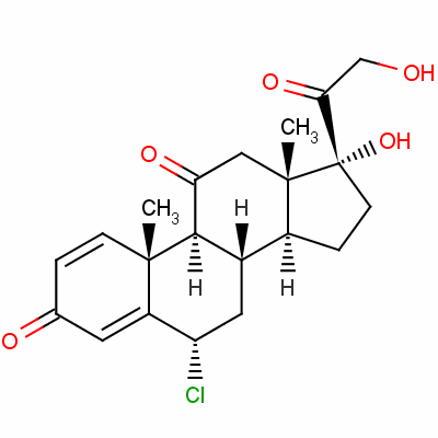 氯泼尼松结构式_52080-57-6结构式