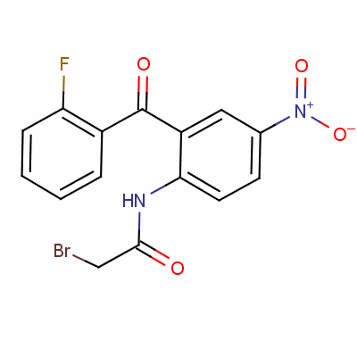 2-溴-n-[2-(2-氟苯甲酰基)-4-硝基苯基]乙酰胺结构式_52130-86-6结构式