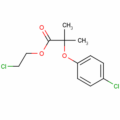 2-氯-2-(4-氯苯氧基)-2-甲基丙酸乙酯结构式_52161-12-3结构式