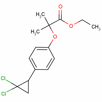 2-[4-(2,2-二氯环丙基)苯氧基]-2-甲基丙酸乙酯结构式_52179-28-9结构式