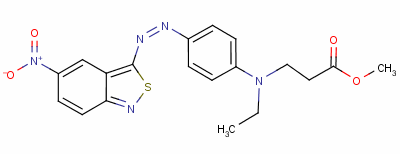 n-乙基-n-[4-[(5-硝基-2,1-苯异噻唑-3-基)氮杂]苯基]-beta-丙氨酸甲酯结构式_52239-04-0结构式