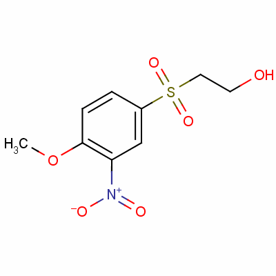 2-[(4-甲氧基-3-硝基苯基)磺酰基]乙醇结构式_52398-83-1结构式