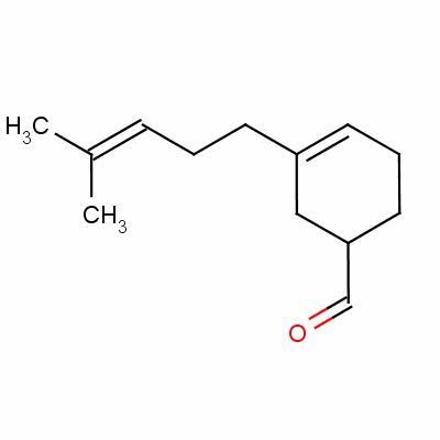 3-(4-甲基-3-戊烯基)-3-环己烯-1-甲醛结构式_52475-89-5结构式