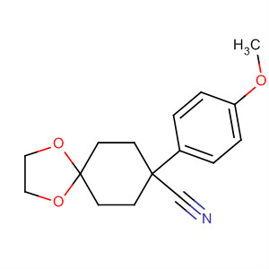 8-(4-甲氧基苯基)-1,4-二噁螺[4.5]癸烷-8-甲腈结构式_5263-42-3结构式