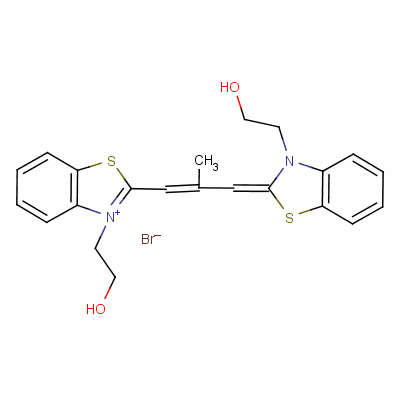 3-(2-羟基乙基)-2-[3-[3-(2-羟基乙基)-3H-苯并噻唑-2-亚基]-2-甲基丙-1-烯基]苯并噻唑鎓溴化物结构式_52686-09-6结构式