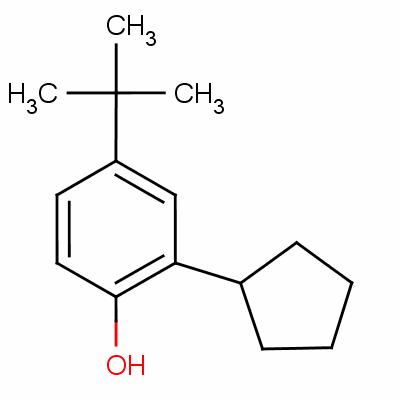 4-叔丁基-2-环戊基苯酚结构式_52762-67-1结构式