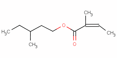3-甲基戊基 2-甲基异巴豆酸酯结构式_53082-58-9结构式