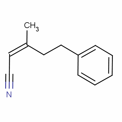 (Z)-3-甲基-5-苯基戊-2-烯腈结构式_53243-59-7结构式