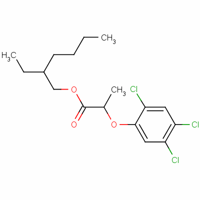 2-乙基-2-(2,4,5-三氯苯氧基)丙酸己酯结构式_53404-76-5结构式