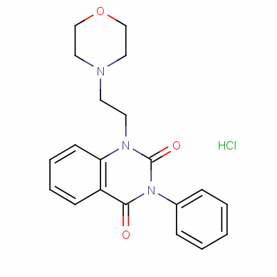 1-[2-吗啉乙基]-3-苯基喹唑啉-2,4(1h,3h)-二酮盐酸盐结构式_53412-85-4结构式