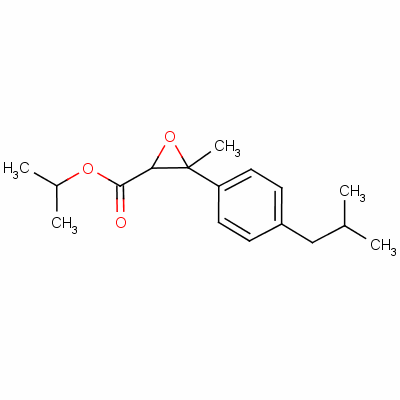 3-甲基-3-(p-异丁基苯基)环氧乙烷-2-羧酸异丙酯结构式_53500-83-7结构式