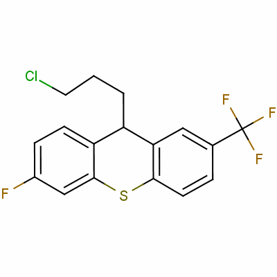 9-(3-氯丙基)-6-氟-2-(三氟甲基)-9h-硫代氧杂蒽结构式_53542-48-6结构式