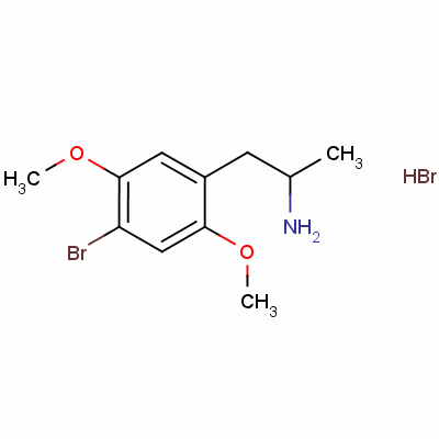 (+/-)-2,5-二甲氧基-4-溴-安非他命氢溴酸盐结构式_53581-53-6结构式