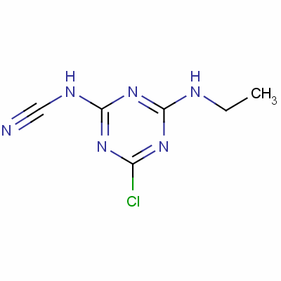 [4-氯-6-(乙基氨基)-1,3,5-噻嗪-2-基]氨腈结构式_53736-45-1结构式
