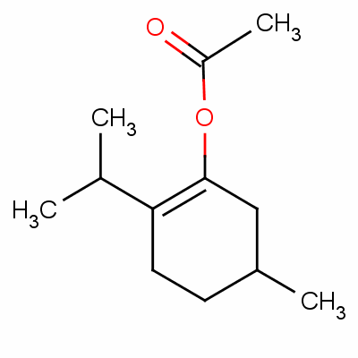 (R)-2-(异丙基)-5-甲基环己烯-1-乙酸酯结构式_53771-94-1结构式