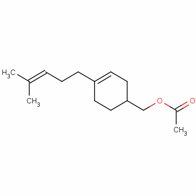 4-(4-甲基戊烯-3-基)-3-环己烯-1-甲基 乙酸酯结构式_53889-39-7结构式
