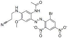 N-[2-[(2-溴-4,6-二硝基苯基)氮杂]-5-[(2-氰基乙基)氨基]-4-甲氧基苯基]乙酰胺结构式_53950-33-7结构式