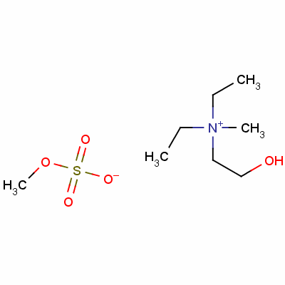 二乙基-(2-羟基乙基)-甲基铵硫酸甲酯盐结构式_54135-54-5结构式