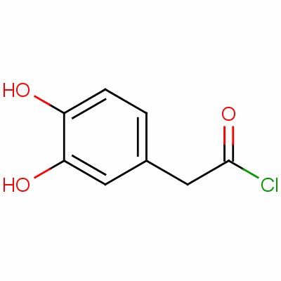 (3,4-二羟基苯基)乙酰氯结构式_54234-59-2结构式