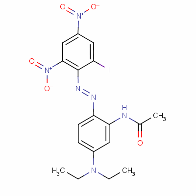 N-[5-(二乙基氨基)-2-[(2-碘-4,6-二硝基苯基)氮杂]苯基]乙酰胺结构式_54292-18-1结构式