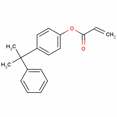 4-(1-甲基-1-苯基乙基)丙烯酸苯酯结构式_54449-74-0结构式