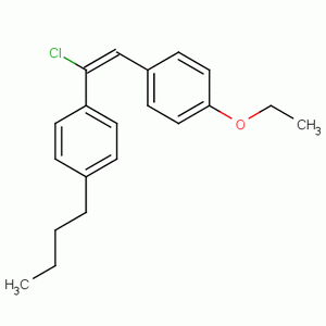 (E)-1-丁基-4-[1-氯-2-(4-乙氧基苯基)乙烯基]苯结构式_54513-47-2结构式