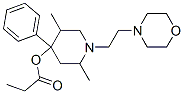 2,5-二甲基-1-(2-吗啉乙基)-4-苯基-4-丙酰基氧基哌啶结构式_54521-90-3结构式