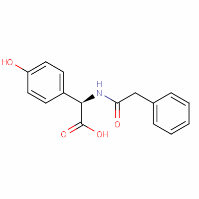 (R)-(4-羟基苯基)(苯基乙酰氨基)乙酸结构式_54582-01-3结构式
