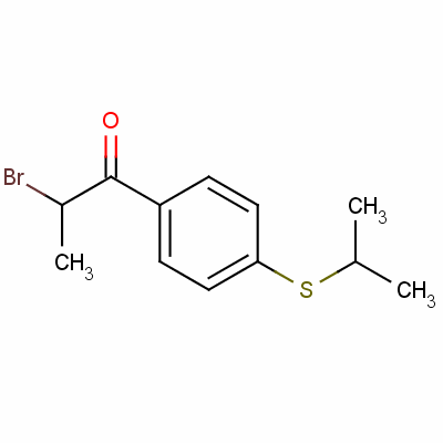 2-溴-1-[4-[(1-甲基乙基)硫代]苯基]丙烷-1-酮结构式_54790-01-1结构式