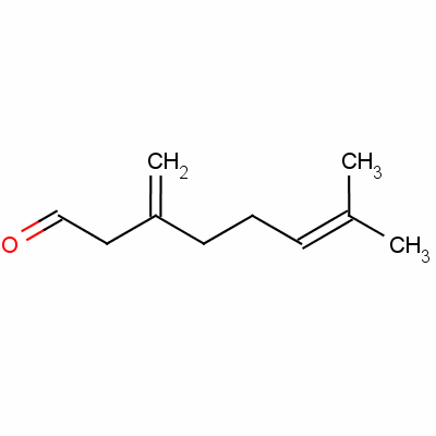7-甲基-3-亚甲基-6-辛醛结构式_55050-40-3结构式