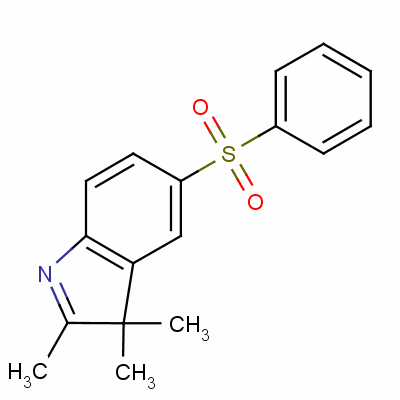 2,3,3-三甲基-5-(苯基磺酰基)-3H-吲哚结构式_55203-59-3结构式