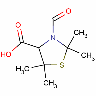 3-甲酰基-2,2,5,5-四甲基噻唑烷-4-羧酸结构式_55234-12-3结构式