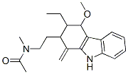 N-[2-(3-乙基-2,3,4,9-四氢-4-甲氧基-1-亚甲基-1H-咔唑-2-基)乙基]-n-甲基乙酰胺结构式_55320-30-4结构式