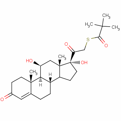 S-[11beta,17-二羟基孕甾-4-烯-3,20-二酮] 21-(硫代特戊酸酯)结构式_55560-96-8结构式