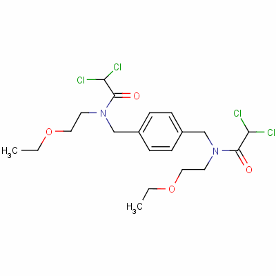N,N-[1,4-亚苯基双(亚甲基)]双[2,2-二氯-n-(2-乙氧基乙基)-乙酰胺结构式_5560-78-1结构式