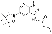 N-[5-(4,4,5,5-四甲基-1,3,2-二噁硼烷-2-基)-1H-吡唑并[3,4-B]吡啶-3-基]-丁酰胺结构式_557112-47-7结构式
