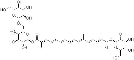 西红花苷 II结构式_55750-84-0结构式