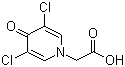 3,5-二氯-4-吡啶酮-1-乙酸结构式_56187-37-2结构式