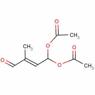 (E)-3-甲酰基丁-2-烯二基二乙酸酯结构式_56269-66-0结构式